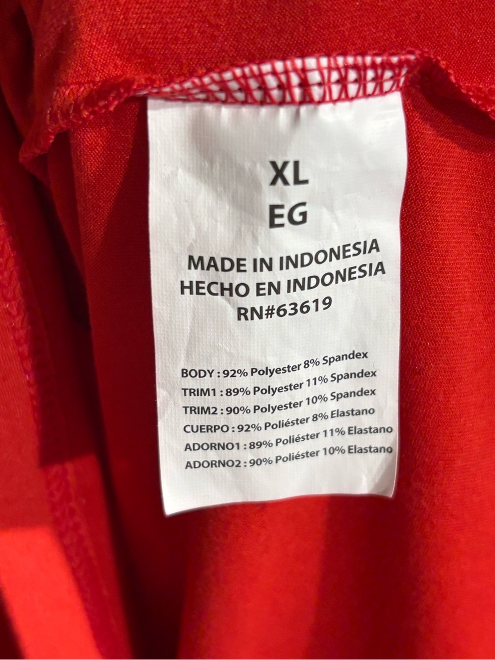 Bebe Sport • Red Mesh Panel Rhinestone Logo Shirt XL - Picture 7 of 12